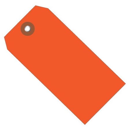 Bsc Preferred 6 1/4 x 3 1/8'' Orange Plastic Shipping Tags, 100PK BUY00015825